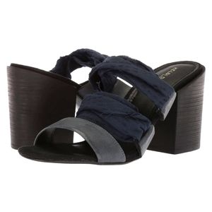 Kelsi Dagger Brooklyn | Monacold | Black/Blue | Chuncky Heeled Sandal | 9.5 M